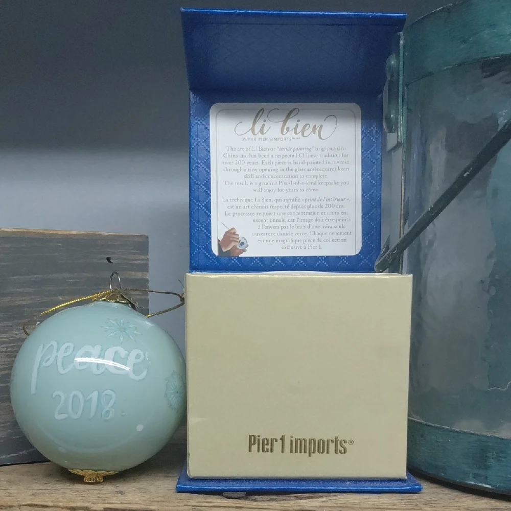 Pier 1 Blue Peace Ornament